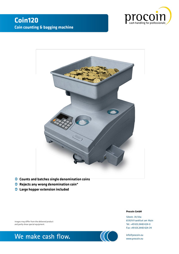 Datasheet Contamonete preselezionate ProCoin Coin 120