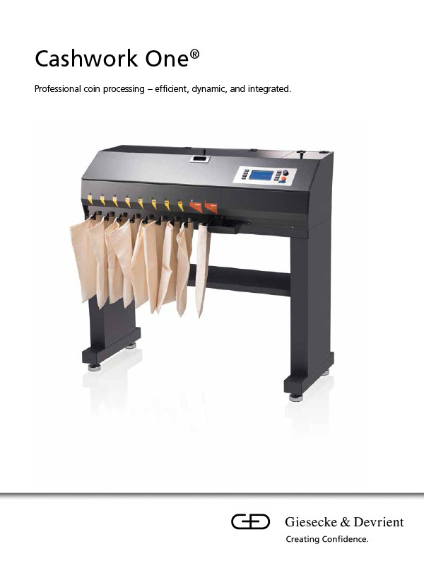 Datasheet Contamonete/Selezionatrice ProCoin Cashwork One